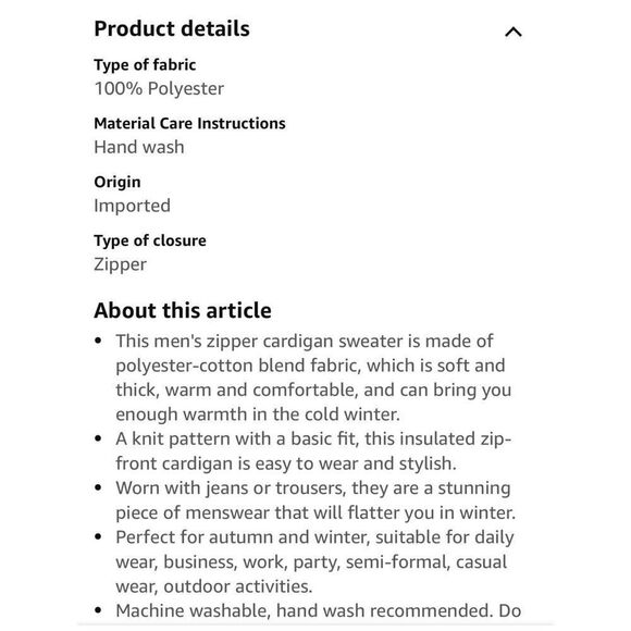 Men’s jacquard fairisle full zip sweater size large - Picture 10 of 10